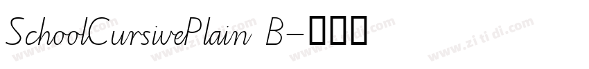 SchoolCursivePlain B字体转换